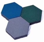 HAXAGONAL RUBBER TILES
