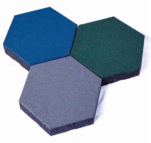 2 HAXAGONAL RUBBER TILES - Image 1